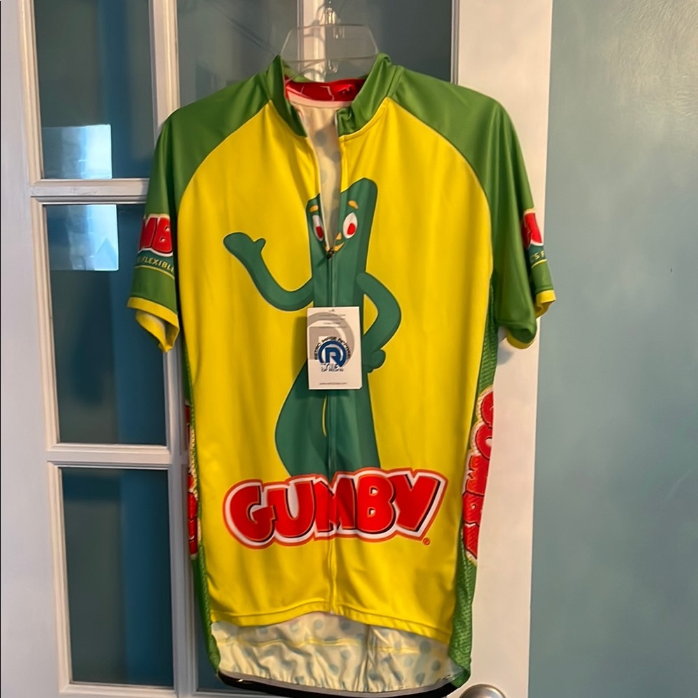 Gumby Cycling Jersey - Green and Yellow